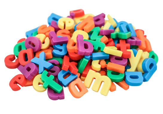 Plastic Magnetic Letters, lowercase