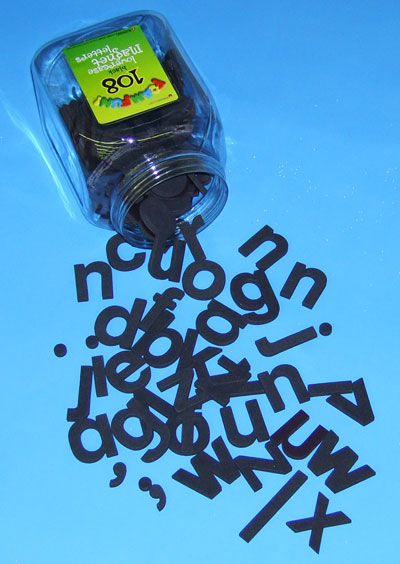 Black Magnetic Foam Letters, 108 Lowercase